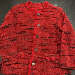 Coldwater Creek Red and Black Kids Blazer